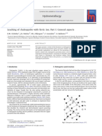 Hydrometallurgy: E.M. Córdoba, J.A. Muñoz, M.L. Blázquez, F. González, A. Ballester