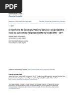 El Nacimiento Del Estado Plurinacional Boliviano - Una Perspectiva