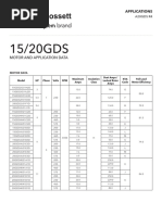 Motor and Application Data: Applications