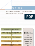 Post Lab Measuring Alcohol Content by Specific Gravity