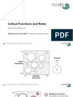 Critical Functions and Roles: Master Course - Episode 05