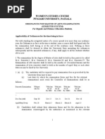 M.A. (WOMEN STUDIES) Part I (Semester I & II) (For Distance Education)