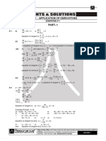 Application of Derivatives Exercise Solution