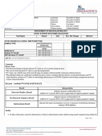 Department of Molecular Biology. Covid 19 RTPCR With Home Collection Test Name Result Unit Bio. Ref. Range Method