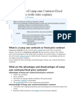 5 Pros of Lumpsum Contract