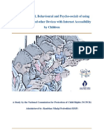 Effects (Physical, Behavioural and Psycho-Social) of Using Mobile Phones and Other Devices With Internet Accessibility by Children