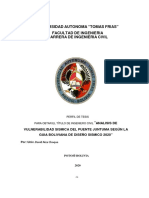 Analisis de Vulnerabilidad Sismica Del Puente Juntuma Según La Guia Boliviana de Diseño Sismico 2020