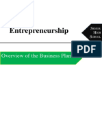 Entrepreneurship: Overview of The Business Plan