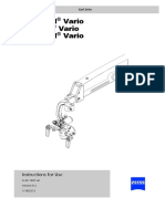 Microscope Zeiss Opmi s8 Vario Ceiling Plastics Users Manual