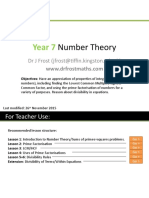 Year 7: Number Theory