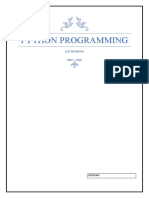 Python Lab Manual