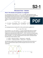 The Physics of A Microwave Oven - Solution