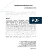 La Creatividad Como Un Desafío para La Educación Del Siglo XXI