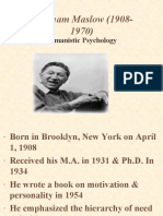 Abraham Maslow (Humanistic Psychology Report)