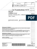 London Examinations GCE: Bengali