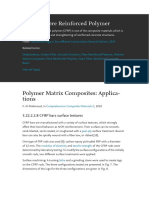 Carbon Fibre Reinforced Polymer: Polymer Matrix Composites: Applica-Tions