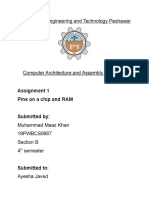 University of Engineering and Technology Peshawar: Assignment 1 Pins On A Chip and RAM