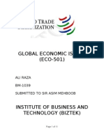 Global Economic Issues (ECO-501) : Ali Raza BM-1039 Submitted To Sir Asim Mehboob