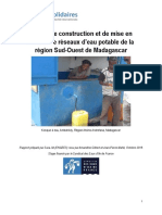 Rapport de Construction Des Reseaux Deau Datsimo Andrefana Dec 2018