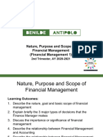 Nature Purpose and Scope of Financial Management