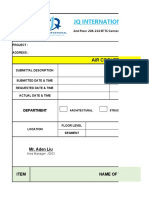 Air Cooled Condensing Unit Checklist: Mr. Aden Liu