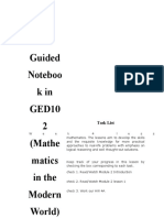 Guided Noteboo Kin GED10 2 (Mathe Matics in The Modern World)