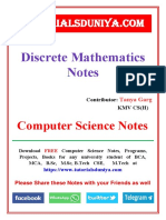 Discrete Structures Notes - TutorialsDuniya