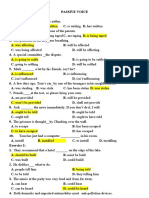 Exercise On Passive Voive