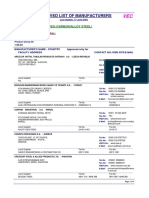 Approved List of Manufacturers: Line Pipes (Carbon/Alloy Steel)