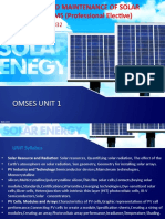 Operation and Maintenance of Solar ELECTRICSYSTEMS (Professional Elective)