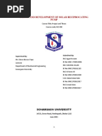 Design and Development of Solar Reciprocating Pump: Supervised By: Submitted by