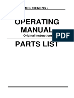 Operating Manual Parts List: 660/850VMC (SIEMENS)