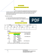 Cost Accounting Unit 2 - Methods of Pricing Material Issues