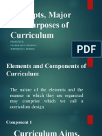 Concepts Nature and Purposes of Curriculum