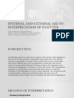 Internal and External Aid To Interpretation of Statutes