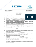 Xii Commerce Unit Test-1 Exam Economics Q.paper Dt.2021