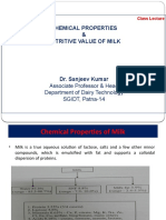 Chemical Physical Properties of Milk