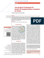 Pinhole Surgical Technique For Treatment of Marginal Tissue Recession: A Case Series