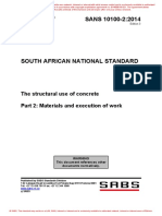 SANS 10100-2:2014: The Structural Use of Concrete Part 2: Materials and Execution of Work