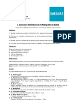 Bases 1° Concurso Internacional de Fotografía en Salud