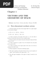 Vectors and The Geometry of Space: 1.1 Three-Dimensional Coordinate Systems