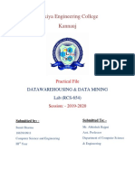 Rajkiya Engineering College Kannauj: Datawarehousing & Data Mining Lab (RCS-654)