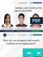 Managing Work Life Conflicts in Organization: Mery Grace R. Mateo Bryan A. Bautista Myleen M. de Guzman