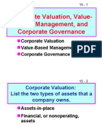 Corporate Valuation, Value-Based Management, and Corporate Governance