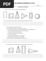 Ficha de Trabalho Matemática 6º Ano