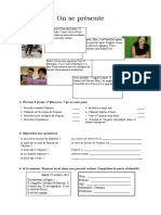 On Se Presente Version Pour Adultes Comprehension Orale Feuille Dexercices - 34390