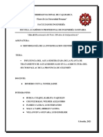 Influencia Del Agua Semitratada de La Planta de Tratamiento de Aguas Residuales en La Agricultura Del Sector Pallac de La Provincia de Celendín