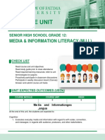 Media & Information Literacy (M.I.L) : Senior High School Grade 12