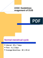 SOGC Guidelines Management of DUB