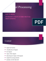 Lecture#1 Introduction To Bio Signal Processing